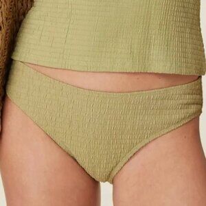 NWT Andie Swim The Bikini Bottom Womens S Sage Green Textured